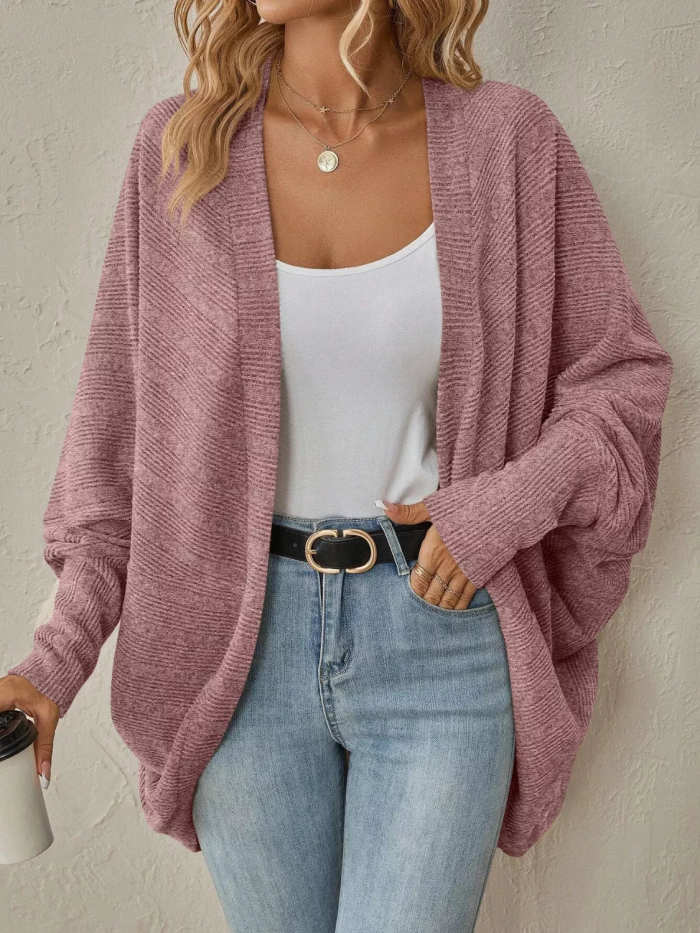 Casual Knit Open Front Cardigan