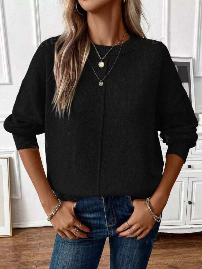 Loose-Fit Dropped Shoulder Sweater