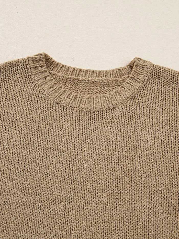 Oversize Drop Shoulder Slouchy Sweater Dress