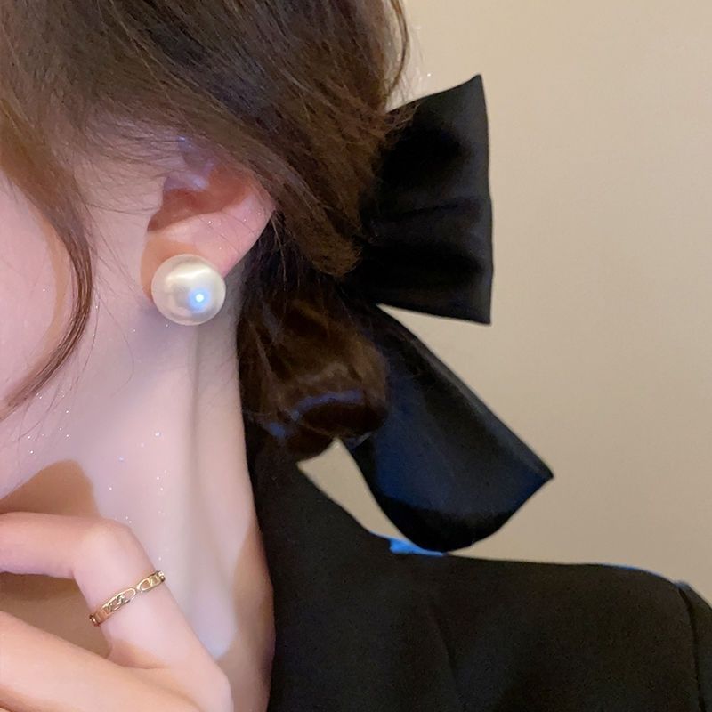 6/8/10/12/14Mm Simple White Simulated Pearl Earrings for Women Jewelry On Ear Ball Stud Earrings Bijouteria Brincos Bijoux