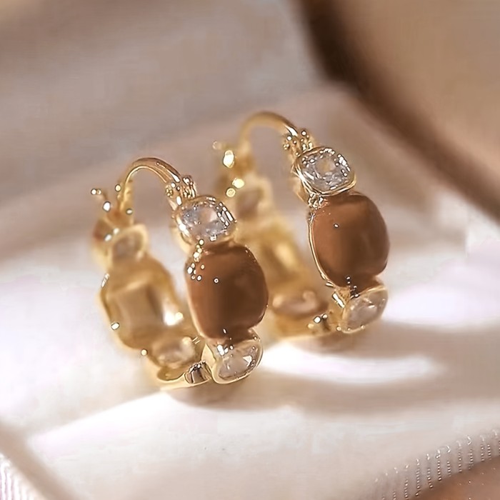 Hollow Geometric Retro High-End Drop Earrings ✨