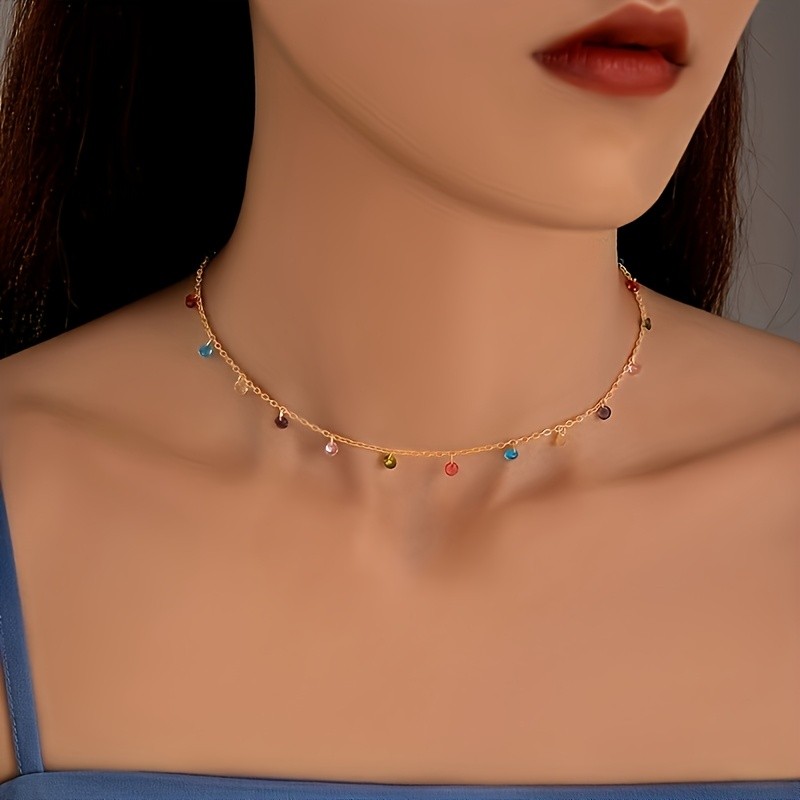 St. Patrick's Day French-Style Vintage Irregular Pendant Necklace with Green Pendant, Suitable for Women's Prom Party Gathering, Gift for Friends