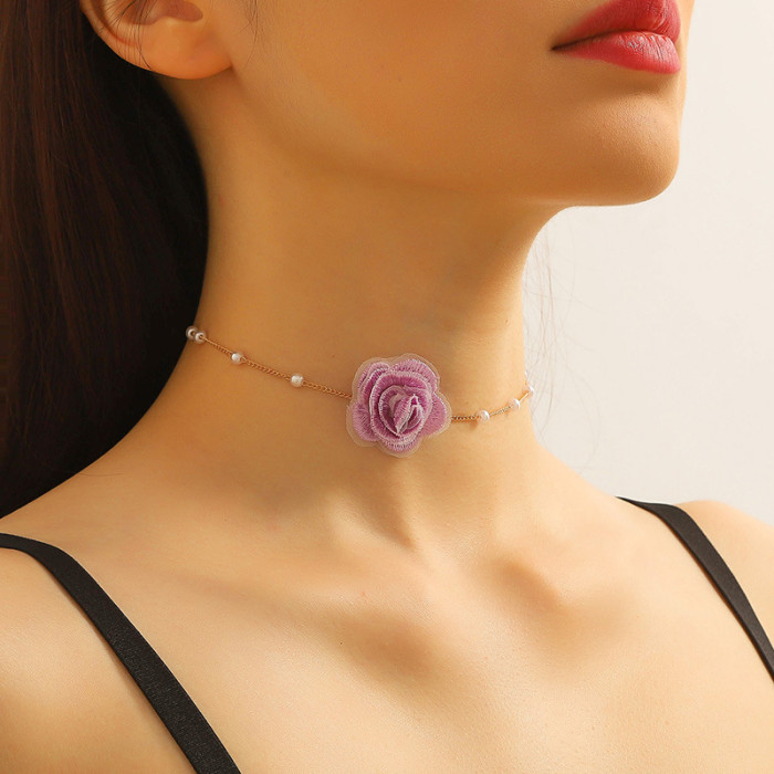 New Arrival Pearl & Small Flower Clavicle Chain ✨