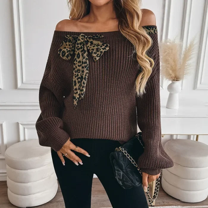 One-Shoulder Butterfly Knot Knitted Sweater ✨