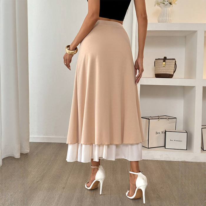 Fresh Sweet Layered A-Line Midi Skirt ✨