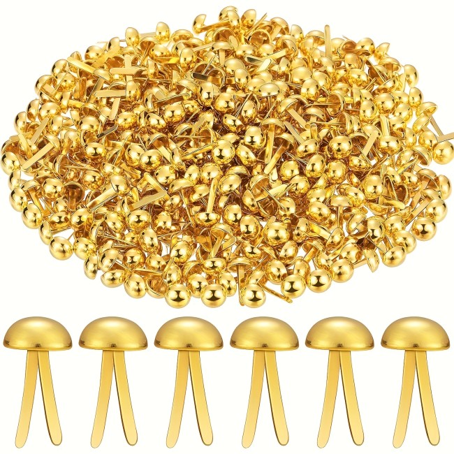 100pcs Paper Fasteners Round for Decorative Scrapbooking DIY Art Craft Accessories