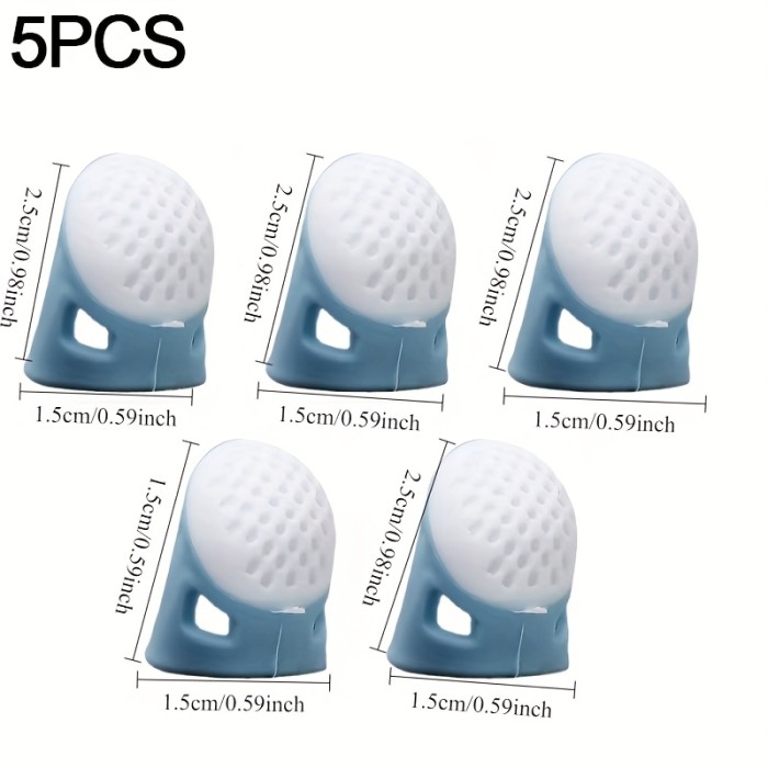 Silicone Thimbles Finger Tips Protector Anti-Slip Finger Covers Hand Cross-stitch Sewing DIY Tools Household Sewing Accessories