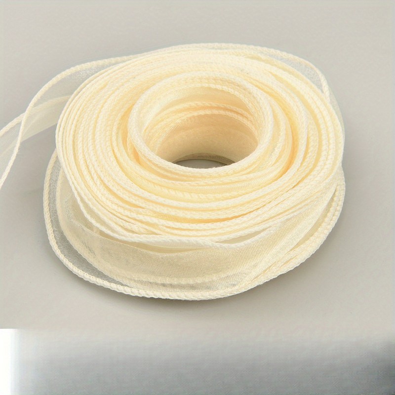 1 Roll of Bouquet Wrapping Fish Tail Tulle Ribbon, Fresh Flower Tulle Ribbon, DIY Material, Wavy Binding, Bow, Ribbon, Cake Border, Best for Christmas, Hanukkah, Thanksgiving, Halloween, Easter, Christmas Decoration