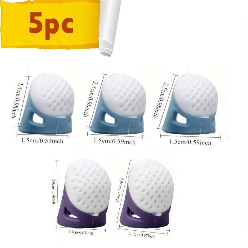 Silicone Thimbles Finger Tips Protector Anti-Slip Finger Covers Hand Cross-stitch Sewing DIY Tools Household Sewing Accessories