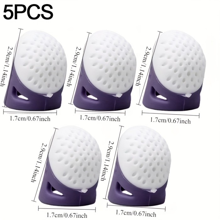 Silicone Thimbles Finger Tips Protector Anti-Slip Finger Covers Hand Cross-stitch Sewing DIY Tools Household Sewing Accessories