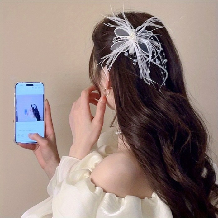 Single Elegant Sweet Imitation & Butterfly Hair Clip