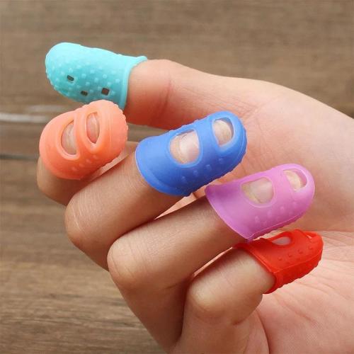 Set of 5 Breathable Silicone Thimbles Designed for Protection, Ideal for Crafts And Sewing Projects