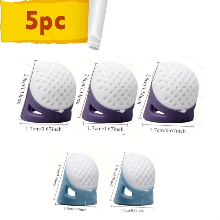 Silicone Thimbles Finger Tips Protector Anti-Slip Finger Covers Hand Cross-stitch Sewing DIY Tools Household Sewing Accessories