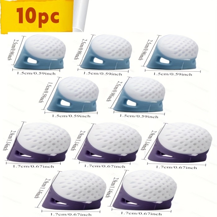 Silicone Thimbles Finger Tips Protector Anti-Slip Finger Covers Hand Cross-stitch Sewing DIY Tools Household Sewing Accessories