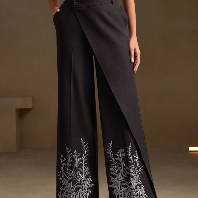 Elegant Tailored Suit Elegant Tailored Suit | Ladies' French with Embroidered Long Pants