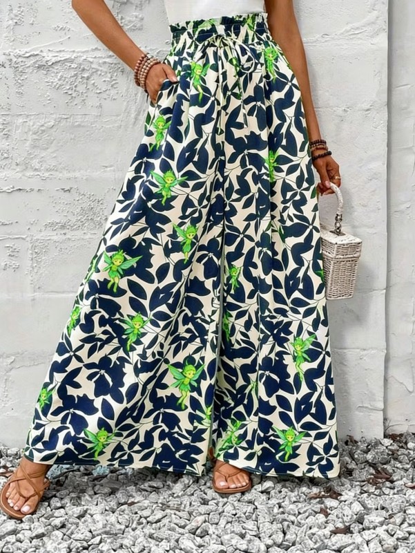 🌸Women’s Wide-Leg Pants Skirt | Digital Print Comfort Elegant All-Season Date Vacation Gift