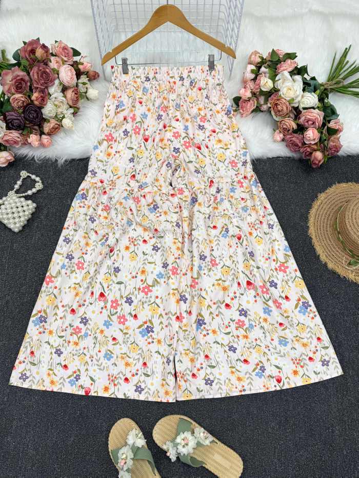 Women'S Lightweight Floral Loose Wide-Leg Pants