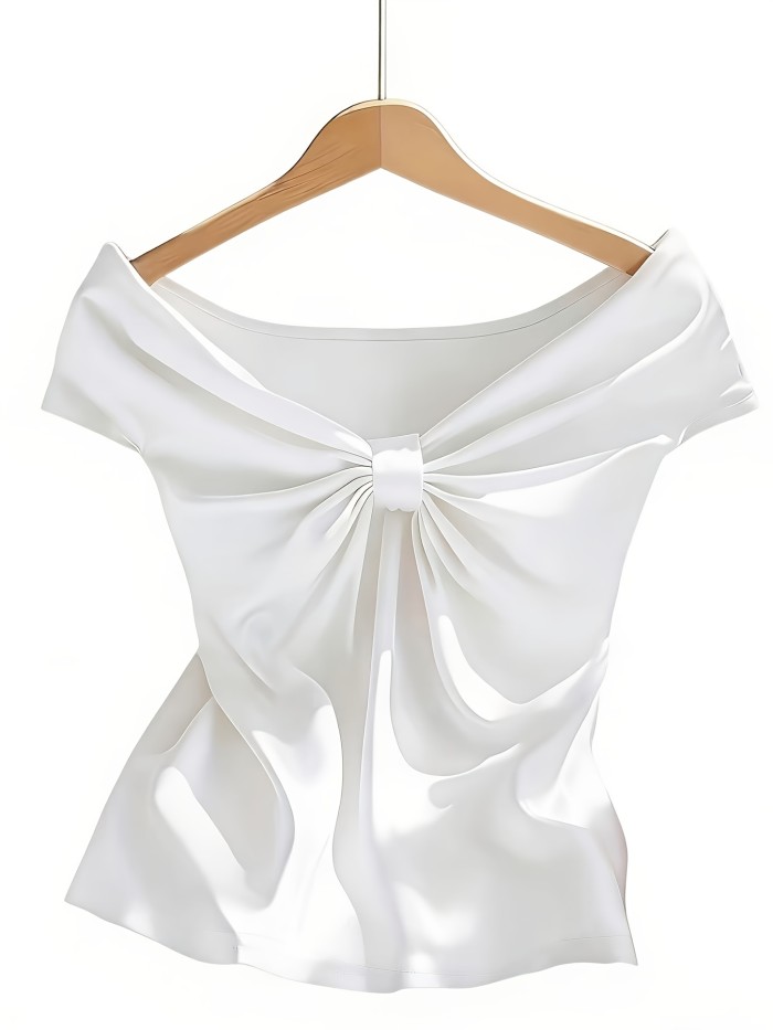 Spring And Summer Stylish Casual Solid Color Women'S T-Shirt