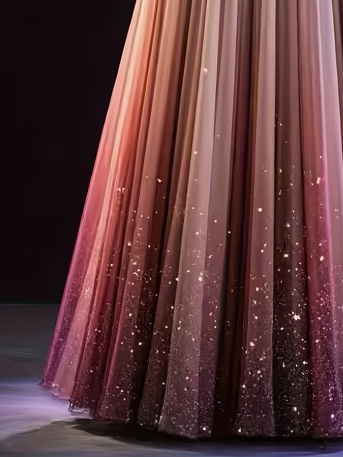 🌈Gradient Color A-Line Maxi Skirt | Elastic Waist All-Season