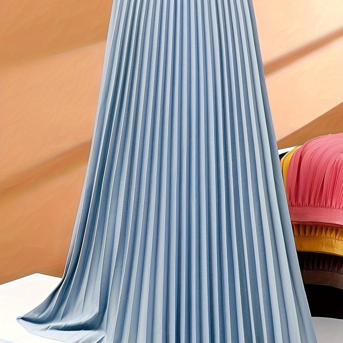 ✨High Waist Pleated A-Line Midi Skirt
