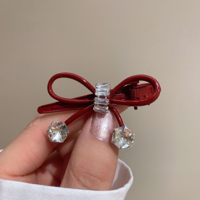 High-end Bow Sweet Side Clipped Hair Clip | Autumn New Style, Alloy Material