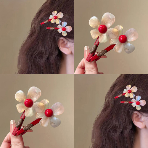 Trendy Colorful Flower Hair Clips | Cute Hair Barrettes for Bangs & Daily Hairstyles