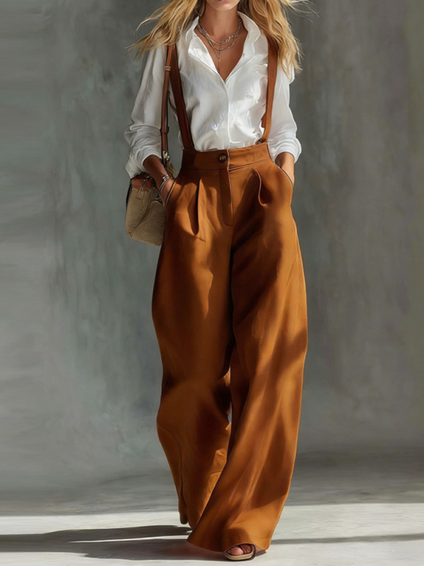 🖤 Spring Summer Solid Halter Sleeveless Hollow Out High Waist Commute Jumpsuit With Pockets ✨