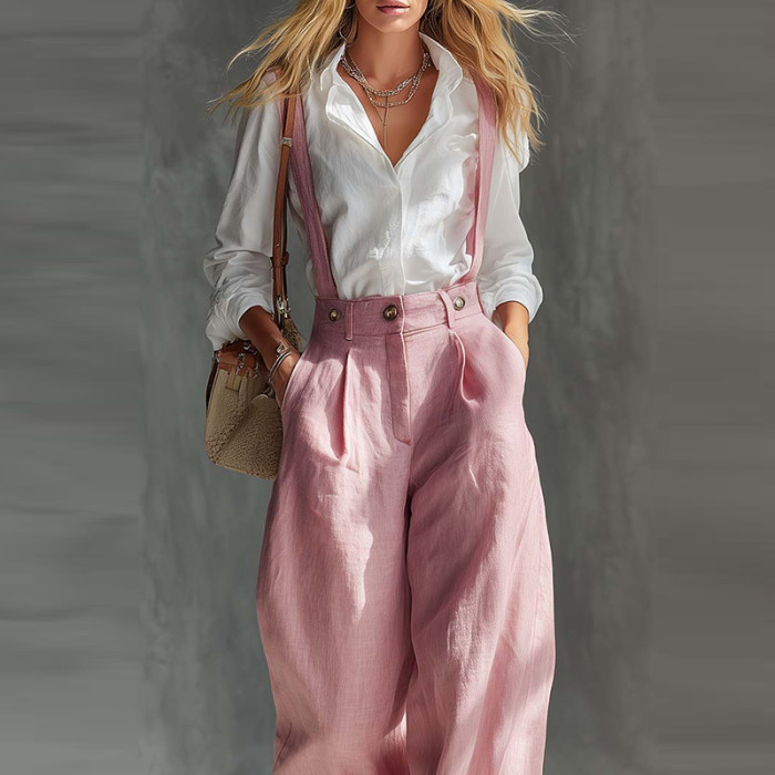 🖤 Spring Summer Solid Halter Sleeveless Hollow Out High Waist Commute Jumpsuit With Pockets ✨