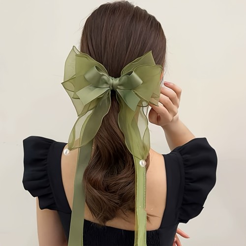 ✨ Large Butterfly Knot Hair Clip for Women Elegant Ponytail Styling Outing Date Photoshoot Festive Gift 🦋