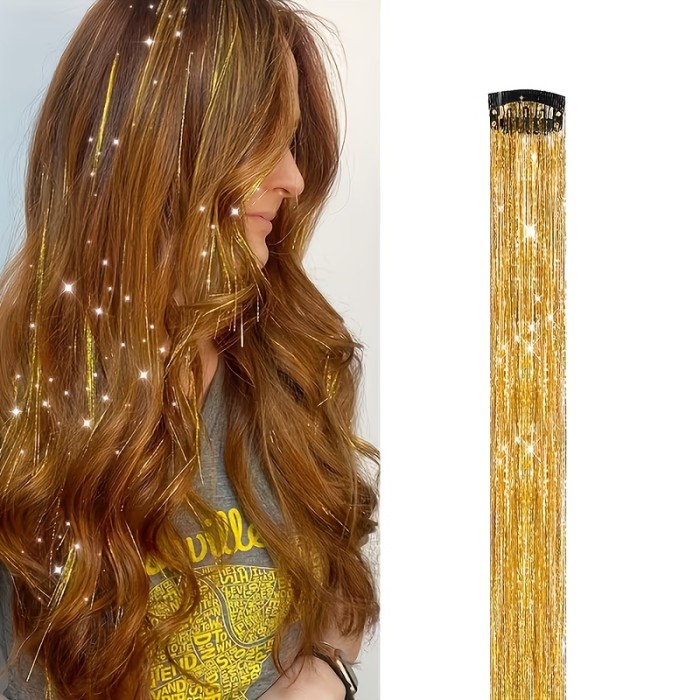 ✨ Sparkling Hair Clips Shiny Clip In Hair Extensions Glitter Hair Accessories For Women Weddings Festivals