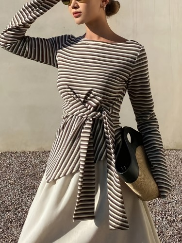Women's Casual Long-Sleeve Asymmetrical Shirt