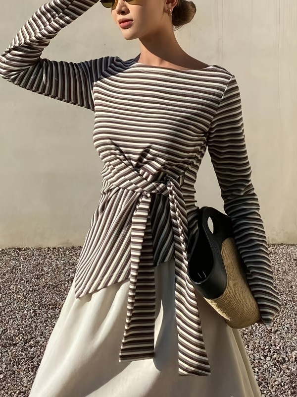 Women's Casual Long-Sleeve Asymmetrical Shirt
