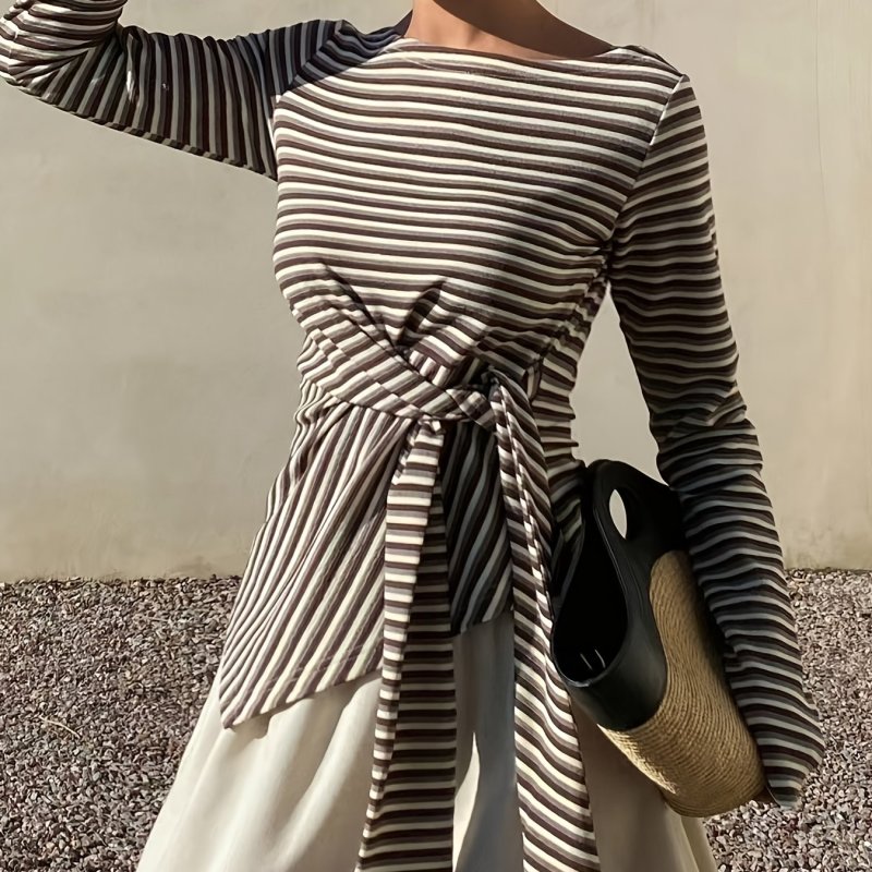 Women's Casual Long-Sleeve Asymmetrical Shirt