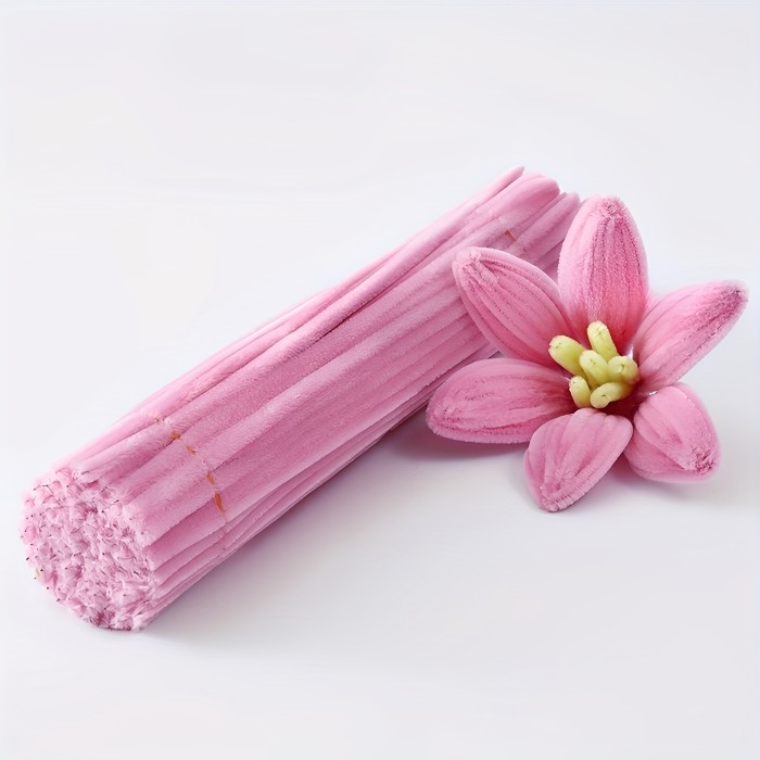 ✨Pipe Cleaner Flowers Mixed Pink Pipe Cleaner Craft Set