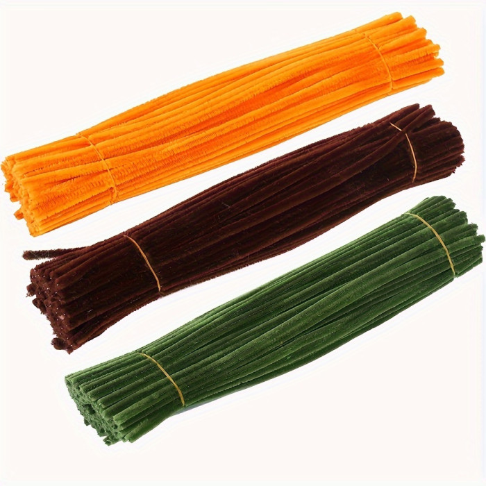 300pcs Nylon Iron Pipe Cleaners for Craft Projects - Sunflower Bouquet Fluffy Stems Crafting Supplies