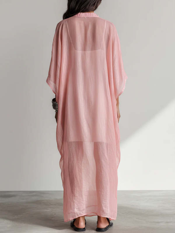 Loose-fit, Casual Tencel-cotton Maxi Dress
