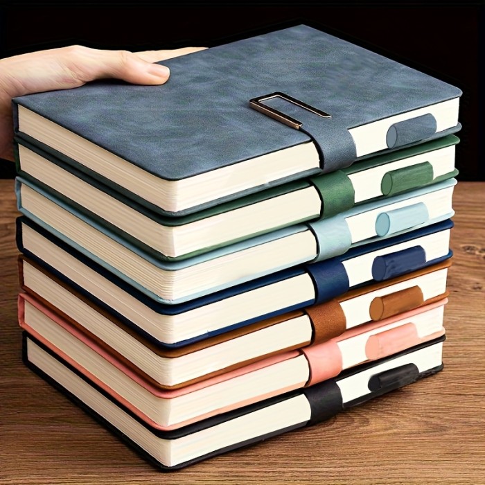 Ultra-Thick Notebook A5 Leather-Faced Business Meeting Notepad Thickened Retro Easy College Student Diary
