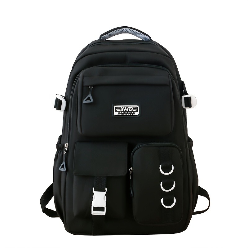 Solid Color Fashion Easy Multifunctional Large Capacity Women'S Backpack High Aesthetic Junior And High School Students' School Commuter Bag