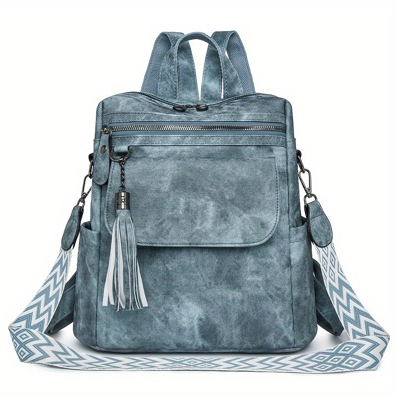 Retro Women's Shoulder Bag and Backpack with Detachable Straps Suitable for Daily Work and Storage