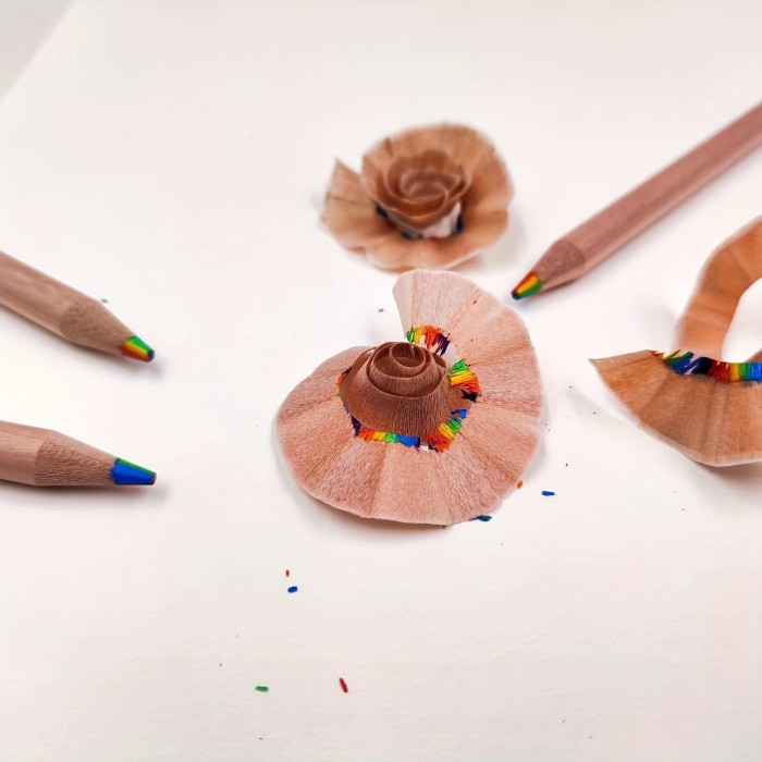10\u002F12pcs Seven Color Rainbow Pen -Used for professional artistic purposes- Multi Color Creative Color Pen Gradual Color Change Mixed Color DIY Color Hand drawn Art Painting Filling Brush Tool Gift Log