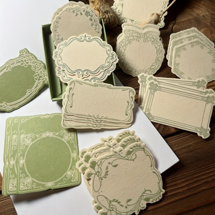 Vintage Boxed Notepaper\u002F30 Sheets Per Box\u002FEmbossed Design\u002FThick Specialty Paper\u002FSuitable for Diaries And Scrapbooking As Decorative Paper