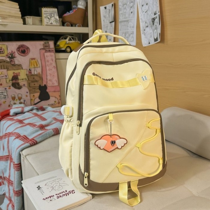 New Academic Style Lightweight Large-Capacity Backpack for Back-to-School Season, Women's Simple and Versatile Outdoor Travel Bag, Fashionable and Versatile Laptop Bag, Simple Hiking Backpack, Women's Double-Shoulder Bag