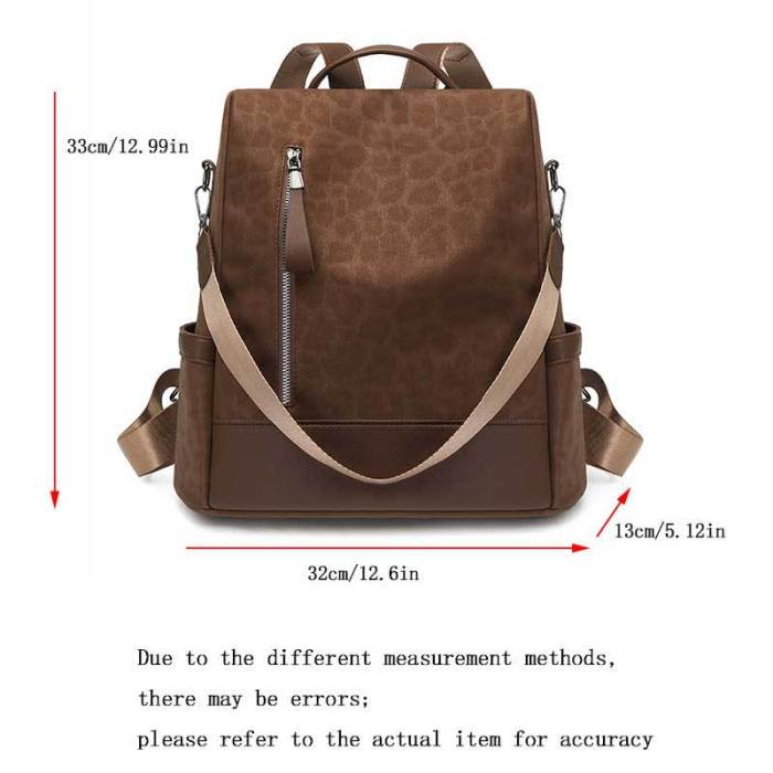 Retro Commuter Style Polka Dot Backpack Handheld Backpack Crossbody Backpack Three-Way Bag Daily Commute Short Distance Travel Light Travel All-Purpose Retro Style Color-Block Patchwork Women'S Bag
