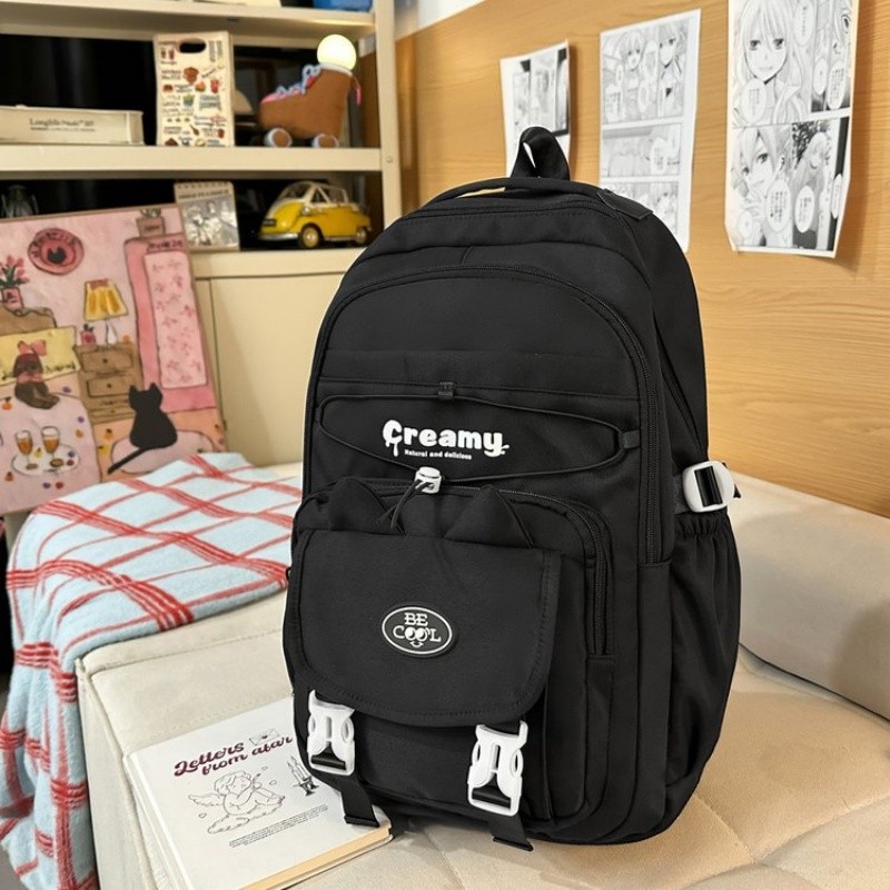 New Preppy Style Lightweight Large Capacity Backpack Back to School Season Women'S Easy All-Match Outdoor Travel Bag Fashion All-Match Laptop Bag Easy Hiking Bag Women'S Shoulder Bag
