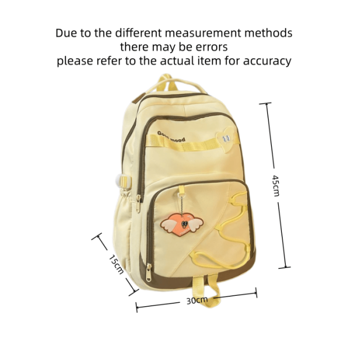 New Academic Style Lightweight Large-Capacity Backpack for Back-to-School Season, Women's Simple and Versatile Outdoor Travel Bag, Fashionable and Versatile Laptop Bag, Simple Hiking Backpack, Women's Double-Shoulder Bag
