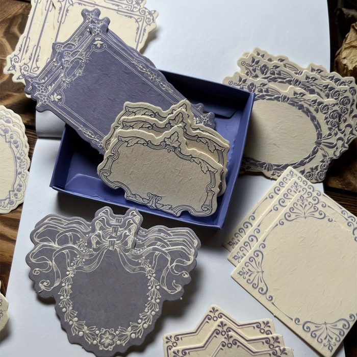 Vintage Boxed Notepaper\u002F30 Sheets Per Box\u002FEmbossed Design\u002FThick Specialty Paper\u002FSuitable for Diaries And Scrapbooking As Decorative Paper