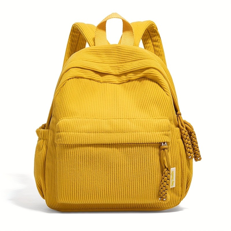 DireeDwen Women's Corduroy Backpack - Small Daypack with Adjustable Straps & Zipper Closure, Corduroy & Handbag for, Travel, Commuting - Casual Handwashable Backpack in \u002F \u002F\u002F, Gou Producer