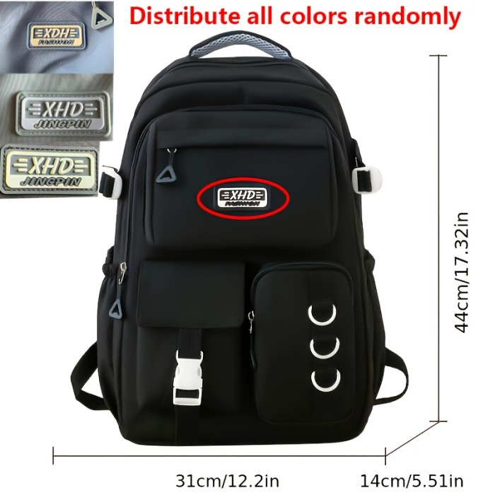 Solid Color Fashion Easy Multifunctional Large Capacity Women'S Backpack High Aesthetic Junior And High School Students' School Commuter Bag