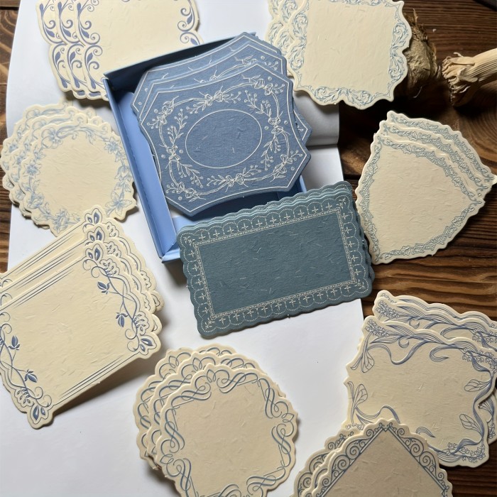 Vintage Boxed Notepaper\u002F30 Sheets Per Box\u002FEmbossed Design\u002FThick Specialty Paper\u002FSuitable for Diaries And Scrapbooking As Decorative Paper