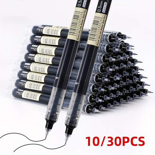 30pcs, \u002F10pcs, Direct Liquid Quick Drying, 0.5Mm Black, Blue, Red.Bru, H Que, Tion, To Write Homework Gel Pen, School Office Writing Stationery Gel Pen, A Good Pen to Write